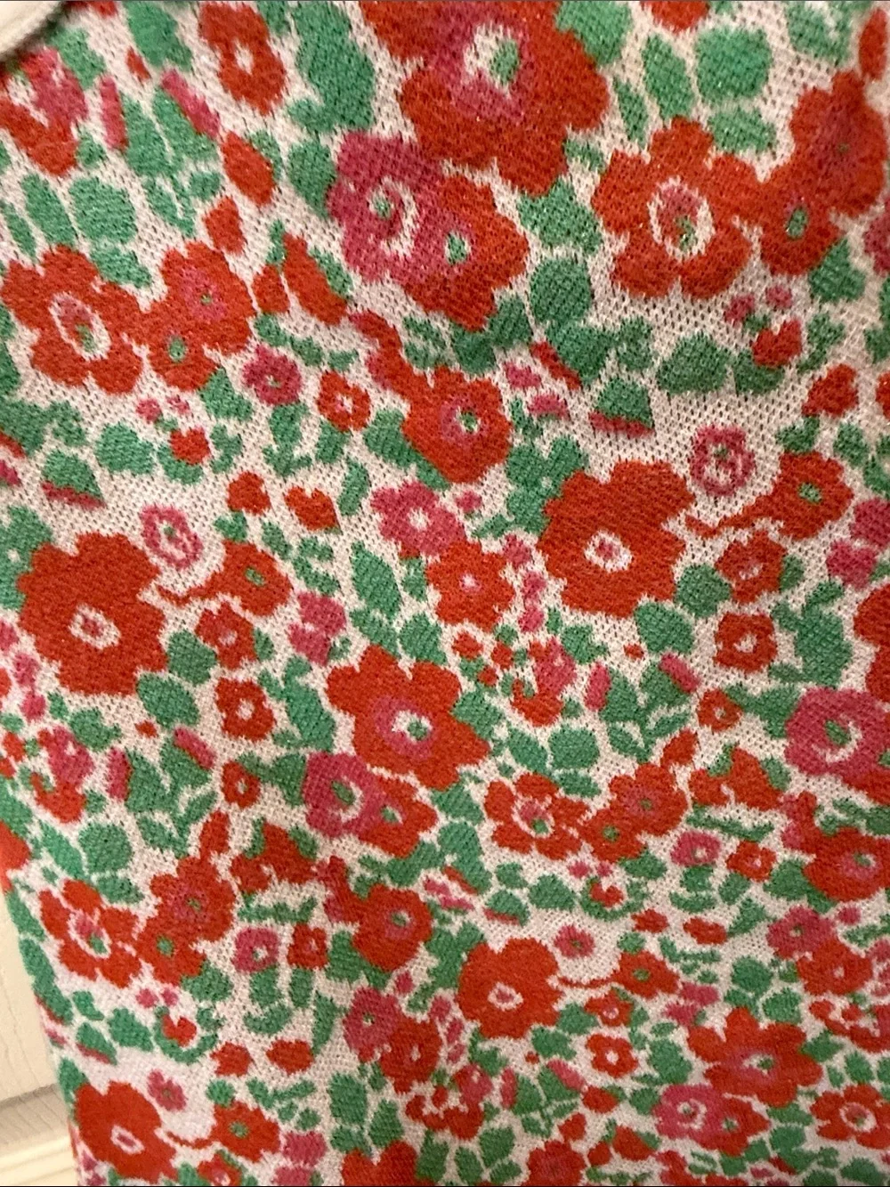 Zara floral knit halter mini dress, large - Picture 4 of 9